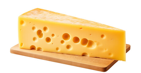 Piece of delicious cheese cut out