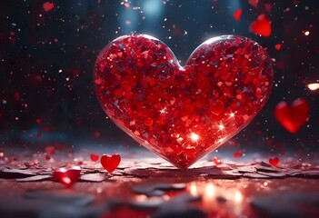 Concept Saint Valentin, représentation d'un coeur