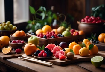 Variété de fruits sur une table