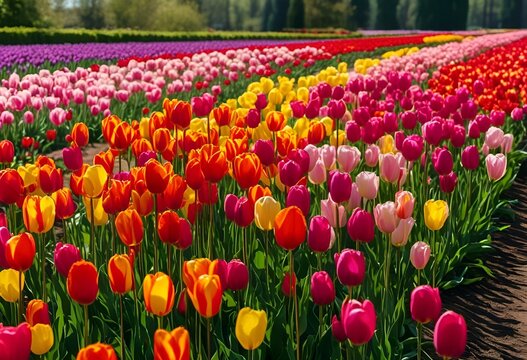 Champ de tulipes