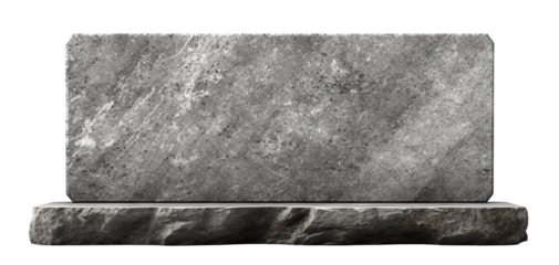 Old granite sign plate, cut out