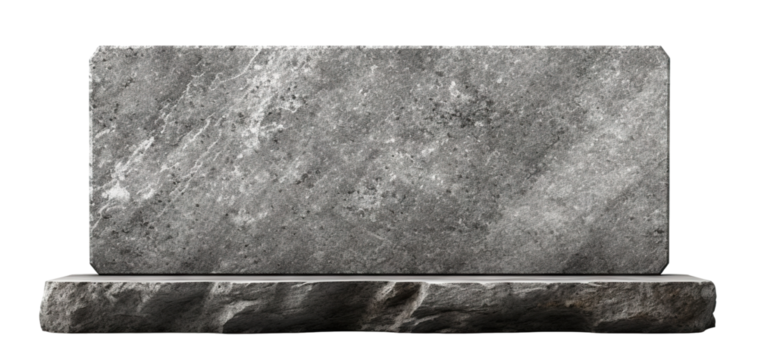 Old granite sign plate, cut out