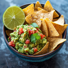 Guacamole and Chips Photograph
