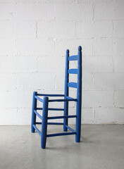 empty blue chair