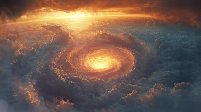 天空を焦がす：燃え盛る渦の中心