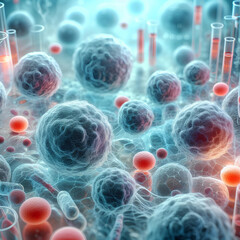 cancer atypical cells medical background