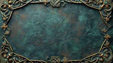 Intricate decorations featuring Celtic symbols such as crosses