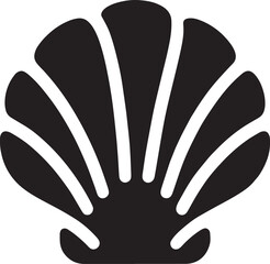 Simplified Seashell Silhouette vector