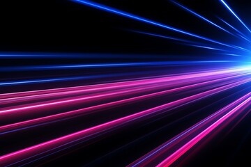 abstract ascending pink blue neon lines isolated on black background. Digital ultraviolet wallpaper