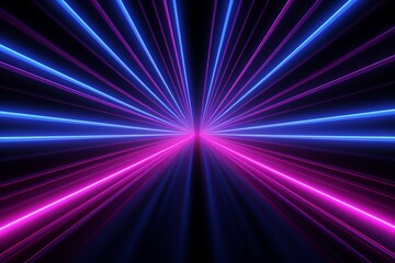 abstract ascending pink blue neon lines isolated on black background. Digital ultraviolet wallpaper