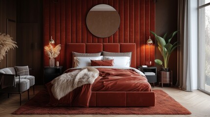 Sleek lines and rich hues make velvet beds a focal point in modern interiors