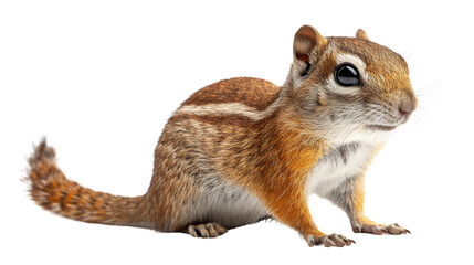 Close-Up of Squirrel on White Background