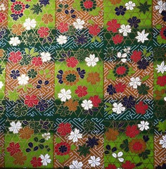 Fototapeta na wymiar Traditional Japanese patterns -floral, festive themes