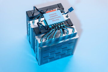 Computer fan. modern powerful cooler for cooling the CPU