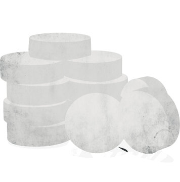 Artistic Stack of Hockey Pucks