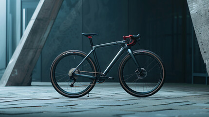 Fototapeta na wymiar Sleek, agile, and built for the fast-paced urban jungle, this high-end bicycle mockup effortlessly blends style and performance. Its lightweight frame and aerodynamic design make it the perf