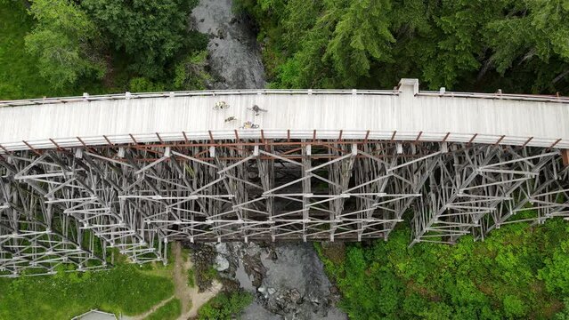 The Kinsol Trestle also known as the Koksilah River Trestle is a wooden railway trestle located on Vancouver Island in British Columbia Canada