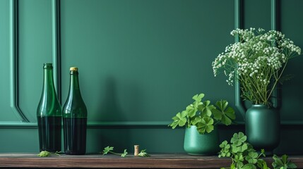 Simple yet stylish decor in shades of green