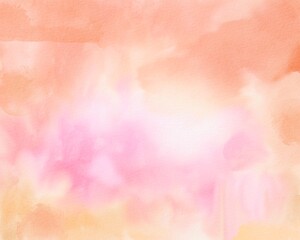 Peach pink rose abstract background. Nude beige simple gradient. Light pastel pale soft coral watercolor blurred pattern. Matte empty template. Elegant beautiful romance gentle calm.