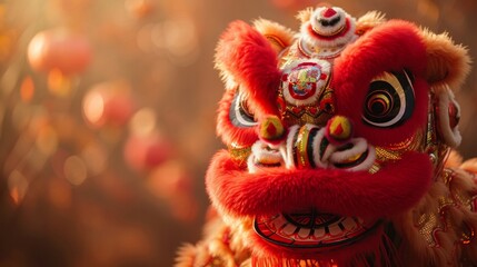 Energetic performances of the lion dance