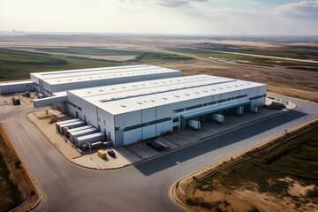 Large industrial factory or warehouse