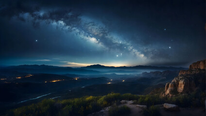Fototapeta premium beautiful view of the night sky