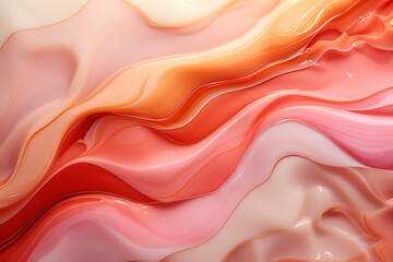 Obraz premium Wavy abstract beautiful background in red, blue and orange color scheme.