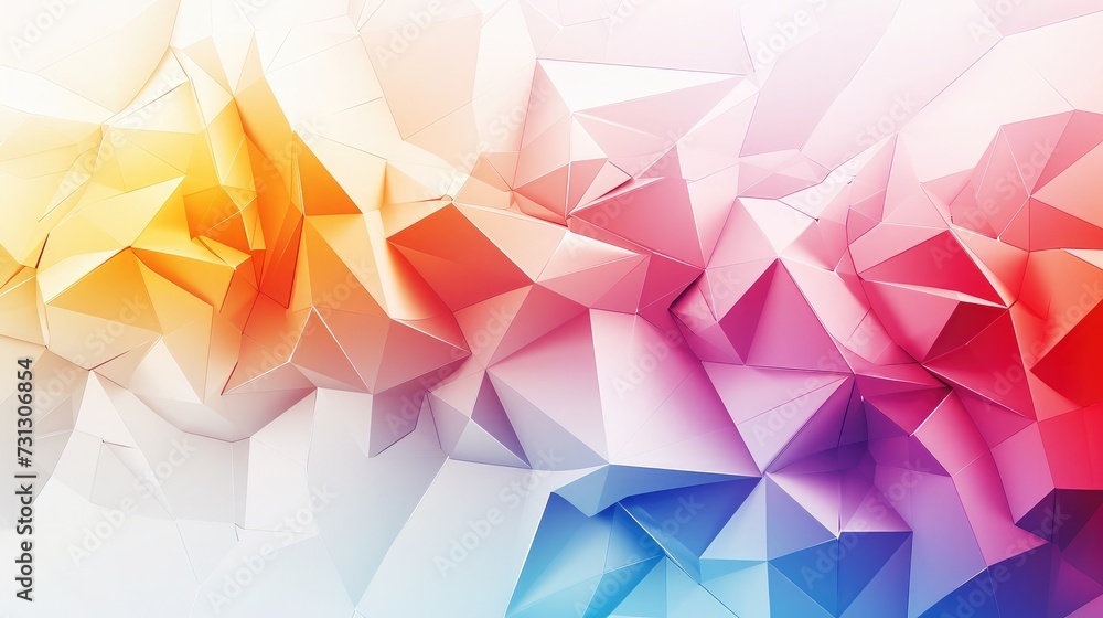 Poster abstract background of polygons on white background.