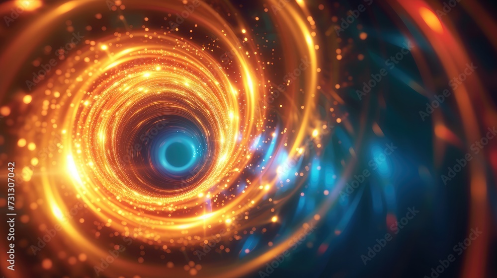 Aufkleber abstract ring background with luminous swirling backdrop. glowing spiral. the energy flow tunnel. sh