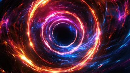 Abstract ring background with luminous swirling backdrop. Glowing spiral. The energy flow tunnel. shine round frame with light circles light effect. glowing cover.