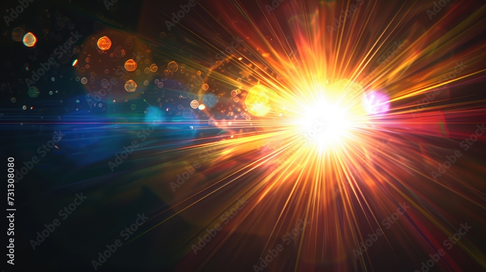 Poster easy to add lens flare effects for overlay designs or screen blending mode to make high-quality imag