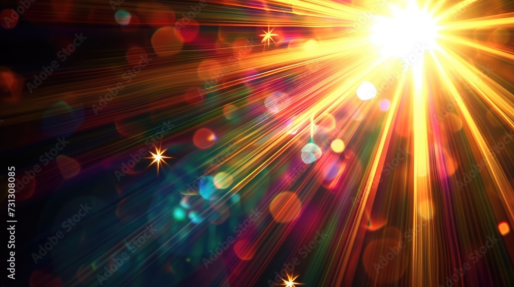 Poster easy to add lens flare effects for overlay designs or screen blending mode to make high-quality imag