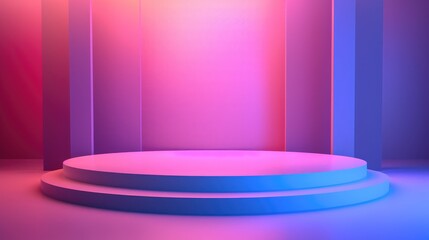 Empty studio gradient background and display product