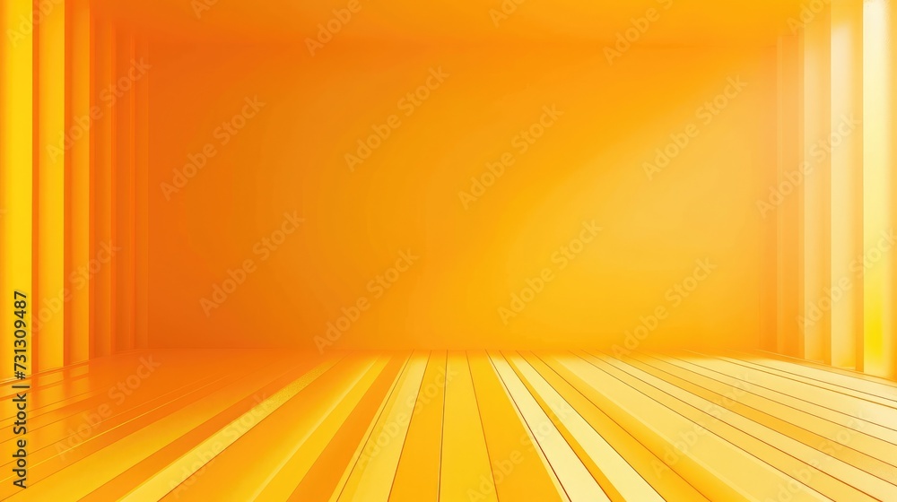 Poster yellow gradient abstract background. orange spread of lines background. yellow empty room studio gra