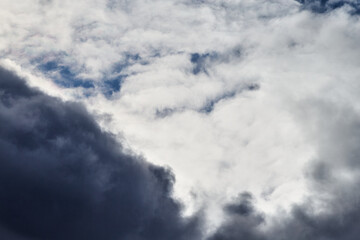 View inside a cloud at altitude