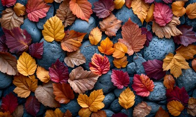 Fototapeta na wymiar Design backdrops showcasing the vibrant and varied colors of autumn foliage