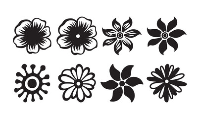 Fototapeta na wymiar flower icon stock illustrations, flower icon set, flower symbol