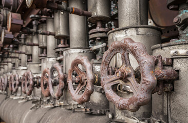 Water supply pipes on a historic blast furnace.