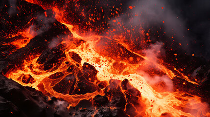 Fototapeta na wymiar The Dynamic Eruption of an Ecuadorian Volcano