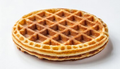 a round waffle on a white background
