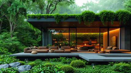 Green Oasis Haven. Modern Luxury Living