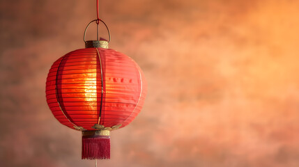 Red Chinese Lantern Hanging From Ceiling