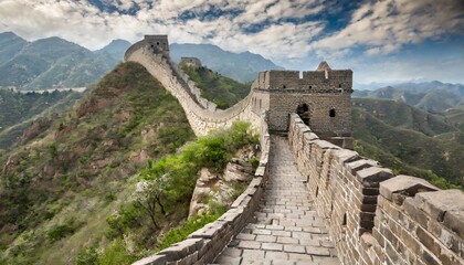 Fototapeta na wymiar great wall chinesische mauer