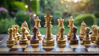 chess pieces arranged on the chessboard