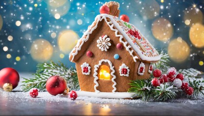 tasty sweet gingerbread house christmas candy