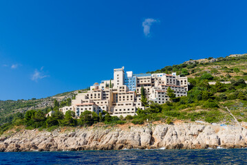 Fototapeta na wymiar Dubrovnik, Croatia - August 03,2023: Hotel Belvedere in Dubrovnik, Croatia.