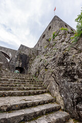 Herceg Novi, Montenegro - August 06, 2023: Forte Mare Fortress in Herceg Novi, Montenegro.
