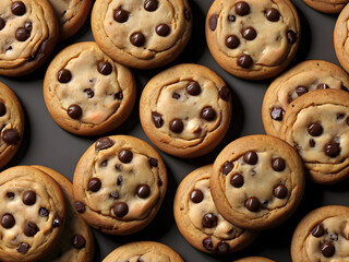 Obraz premium chocolate chip cookie is a combination of sweet, buttery dough and rich, melty chocolate chips is simply irresistible.