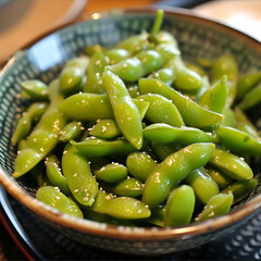 Edamame in a Bowl