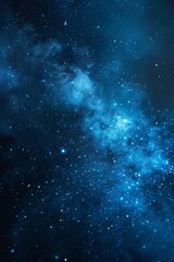 Naklejka premium Minimalist stars and galaxies shimmer against a dark, velvety backdrop